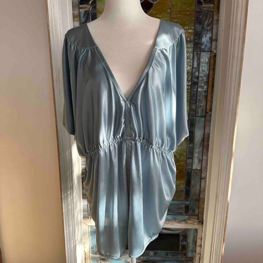 Vertigo Paris Shiny Light Blue Top